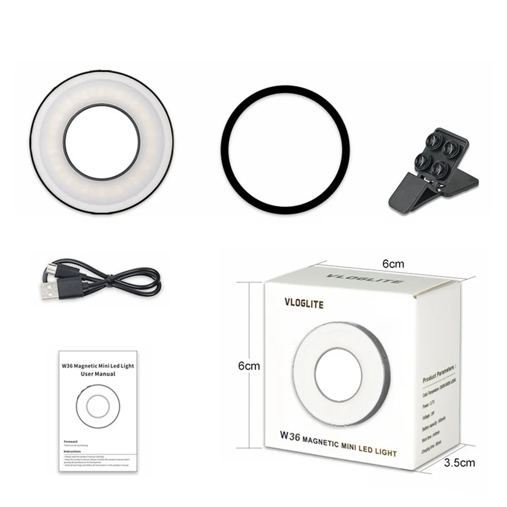 Magnetic Selfie Light for iPhone & Android