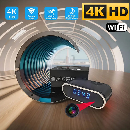 Newly improved mini WiFi HD 4K camera with upgraded infrared night vision, mobile detection, and wireless remote viewing