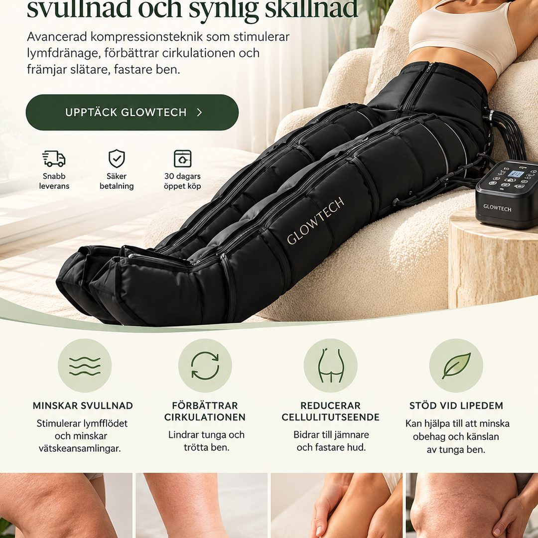 GLOWTECH presoterapi – skandinavisk välmåendemiljö